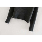 slim beading o-neck sweater