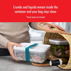 ZWILLING Fresh & Save Large Lunch Box, Airtight Food Storage Container, Meal Prep Container, BPA-Free, Semi-transparent