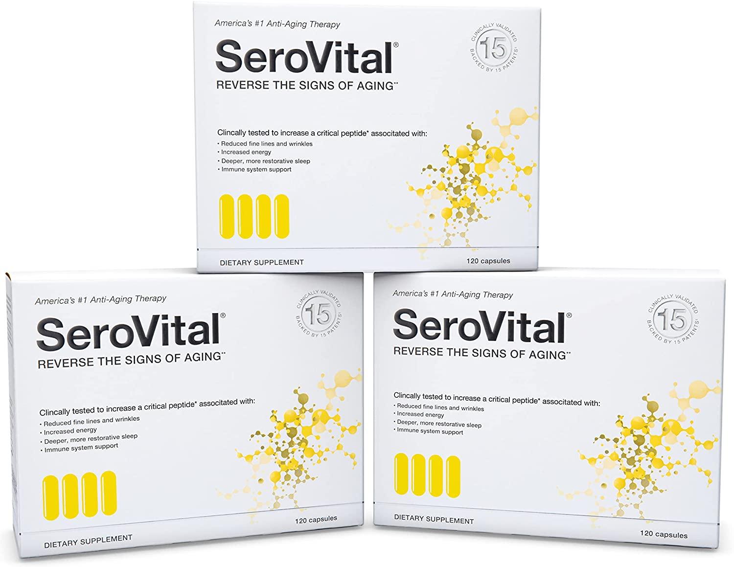 SeroVital Renewal Complex 120 Count - SeroVital for Women - Renewal Supplements for Women - Female Critical Peptide Support - Revitalizer for Women, Pack of 3