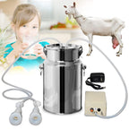 Goat MilMachine 7L Milk Machine Electric Automatic Goat Milker with Continuously Adjustable Suction Vacuum Pump & Portable  Bucket for Livestock