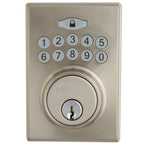 Square Satin Nickel Electronic Single Cylinder Keypad Deadbolt