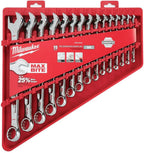 Milwaukee Combination Wrench Sets Bundle - 2 Items - Metric (8mm-22mm) SAE (1/4"-1") 48-22-9415 48-22-9515