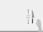 Miyabi Fusion Morimoto Edition Hollow Edge Rocking Santoku Knife, 7-inch, Black w/Red Accent/Stainless Steel