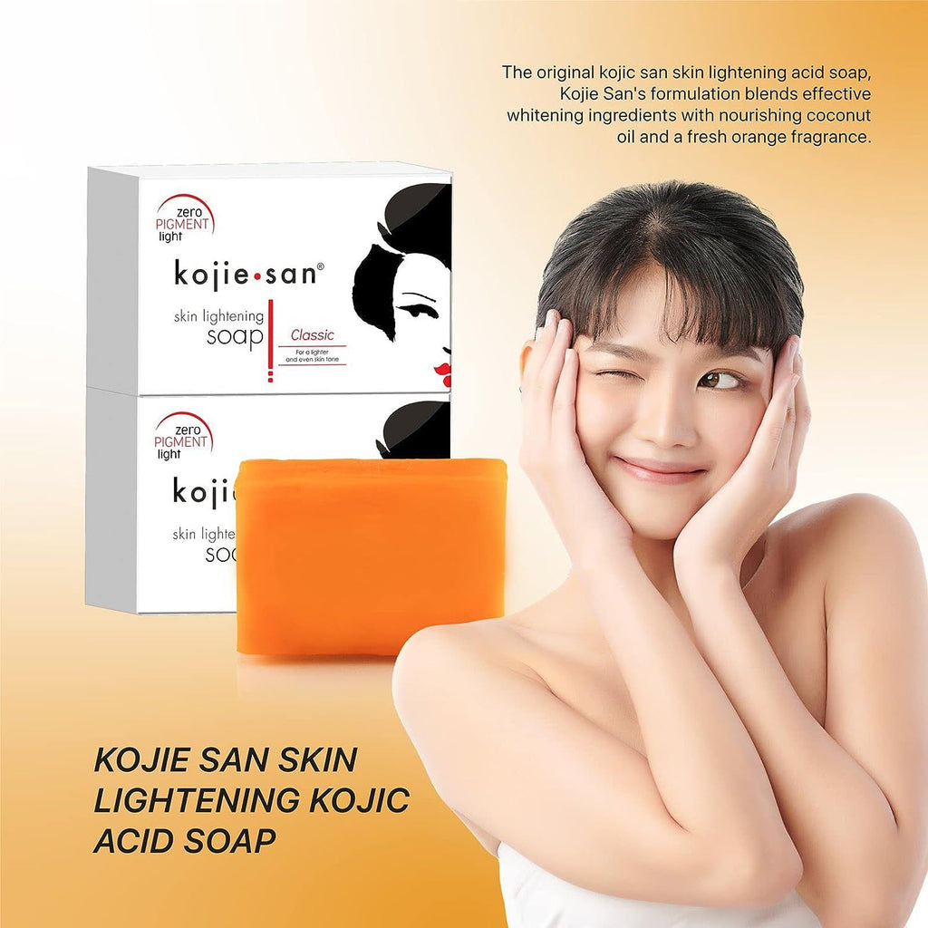 KOJIE SAN FACE &amp; BODY SOAP - 5 Pack of Kojie San Skin Lightening Kojic Acid Soap (2 Bars per pack) 65g - SUPER SAVINGS