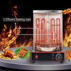 NJTFHU Electric Shawarma Machine Home Vertical Rotisserie 110V Gyro Broiler with