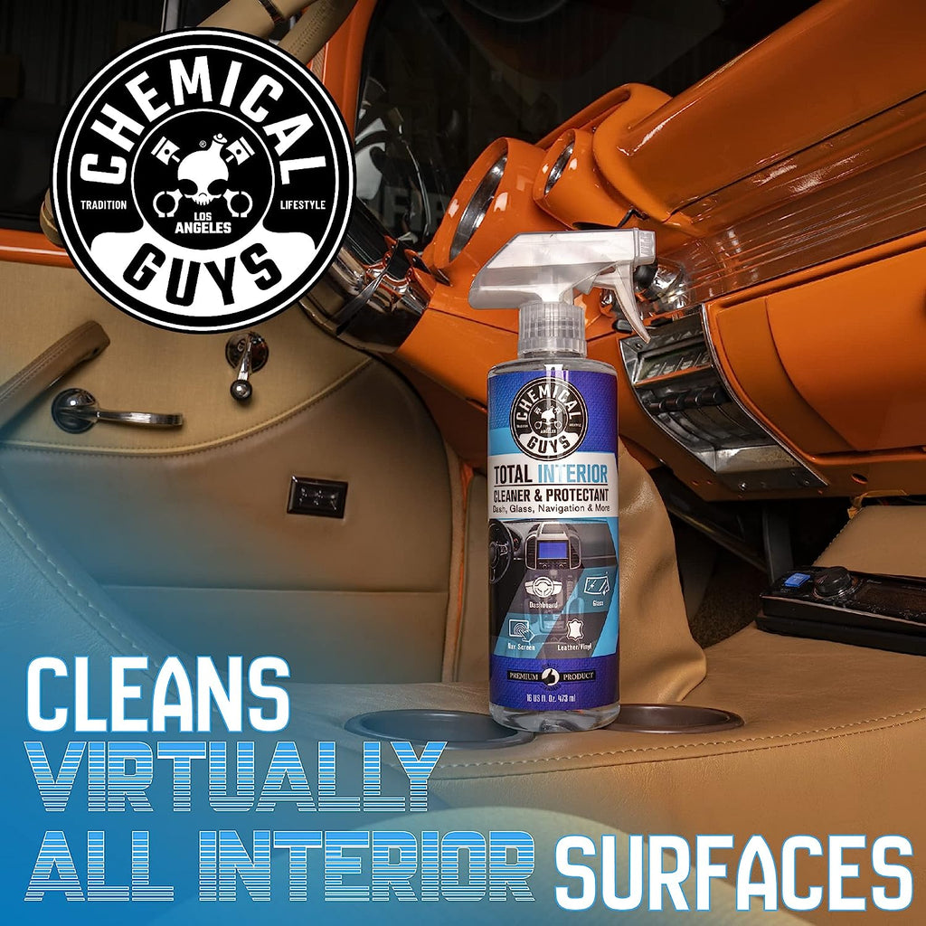 Chemical Guys SPI2201602 Total Interior Cleaner and Protectant, Safe for Cars, Trucks, SUVs, Jeeps, Motorcycles, RVs &amp; More, 16 fl oz, (2 Pack)