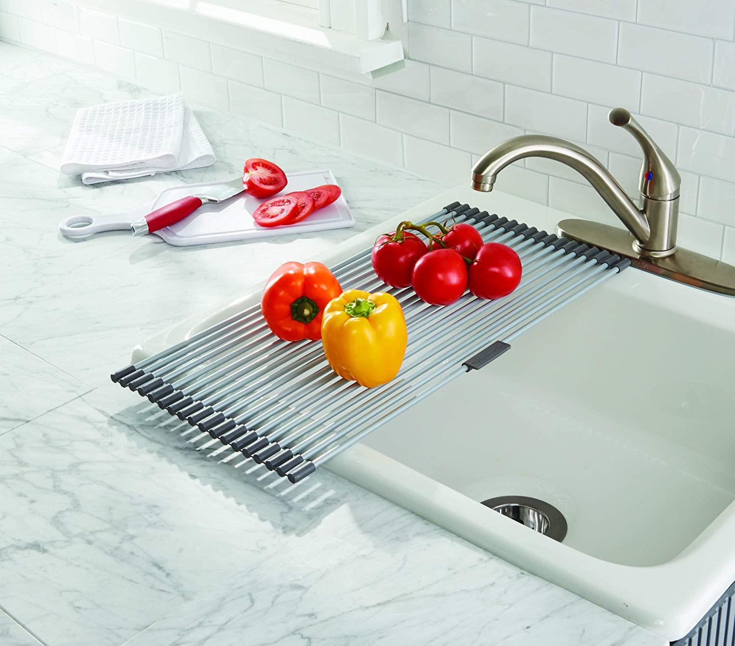 KitchenAid - KE884BXCGA KitchenAid Rolling Drying Rack, one size, Charcoal Gray