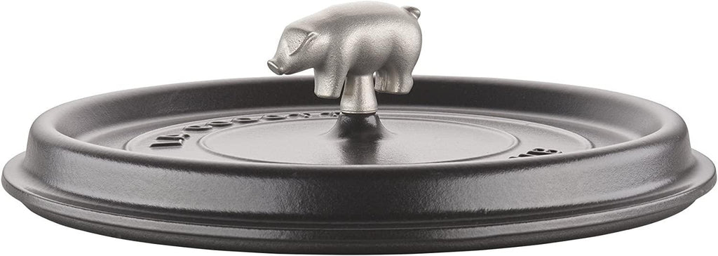 Staub Cast Iron 6-qt Cochon Shallow Wide Round Cocotte - Matte Black, Made in France