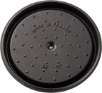 Staub Cast Iron 6-qt Cochon Shallow Wide Round Cocotte - Matte Black, Made in France