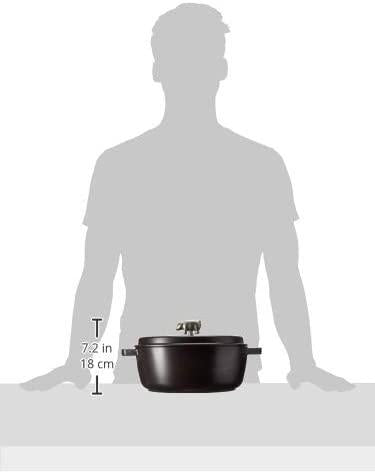 Staub Cast Iron 6-qt Cochon Shallow Wide Round Cocotte - Matte Black, Made in France