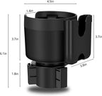 SuraCar Cup Holder Expander Adapter (Adjustable) with Phone Holder Holds Most Car Cup Holder and Phones, Compatible with Large 32/40 oz Bottles, Big Drinks, Mugs