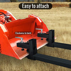 Sulythw Clamp On Pallet Forks, 43” Total Length 2000lbs Heavy Duty Tractor Forks for Loader Bucket or Skid Steer Kubota Tractor