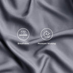 Bedsure Queen Sheets, Rayon Derived from Bamboo, Queen Cooling Sheet Set, Deep Pocket Up to 16", Breathable &amp; Soft Bed Sheets, Hotel Luxury Silky Bedding Sheets &amp; Pillowcases, Dark Grey
