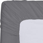 Utopia Bedding Queen Fitted Sheet - Bottom Sheet - Deep Pocket - Soft Microfiber -Shrinkage and Fade Resistant-Easy Care -1 Fitted Sheet Only (Grey)