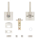 Halifax Square Satin Nickel Keyed Entry Door Lever Featuring SmartKey Security