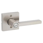 Halifax Square Satin Nickel Keyed Entry Door Lever Featuring SmartKey Security