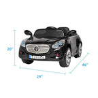 Ktaxon 12V Kids Electric Ride on Cars Battery Powered Motorized Vehicles, Remote Control, 3 Speeds, LED Headlights, MP3 Player, Horn - Black