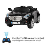 Ktaxon 12V Kids Electric Ride on Cars Battery Powered Motorized Vehicles, Remote Control, 3 Speeds, LED Headlights, MP3 Player, Horn - Black