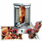 Shawarma Doner Kebab Machine Gyro Grill with 2 Burner Vertical Broiler for