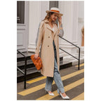 tarina contrast trench coat