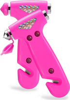THINKWORK Car Safety Hammer for Teen Girl and Lady's Gifts, 2 Pack Three-in-One Emergency Escape Tool with Window Breaker and Seat Belt Cutter, Safety Emergency Car Escape Tool for Family, Children.