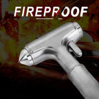 MOTORBUDDY Car Safety Hammer, Fireproof Metal Emergency Escape Hammer with Hard Alloy Head Window Breaker and Seat Belt Cutter, Aluminium Alloy Emergency Escape Tool for Car Accidents