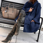 Loose Solid Color Knit Cardigan