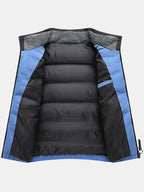 mens windproof warm stand collar thicken solid overcoats with pocket
