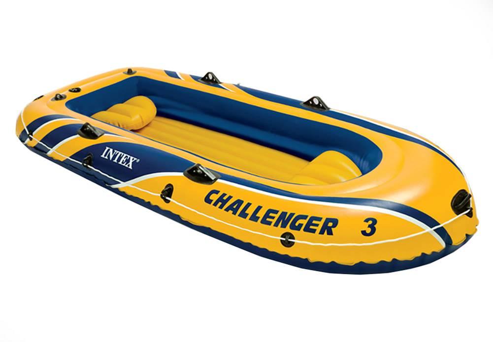 Challenger 3 Inflatable Raft Boat Set &amp; 2 Eight Speed Trolling Motors
