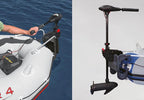 Challenger 3 Inflatable Raft Boat Set &amp; 2 Eight Speed Trolling Motors