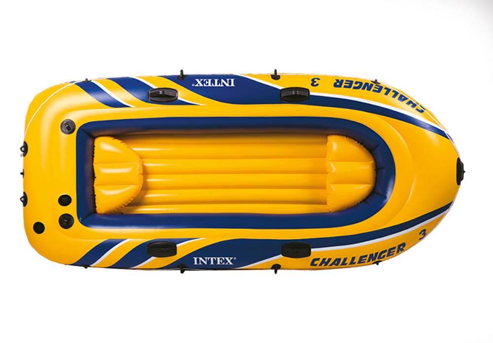 Challenger 3 Inflatable Raft Boat Set &amp; 2 Eight Speed Trolling Motors