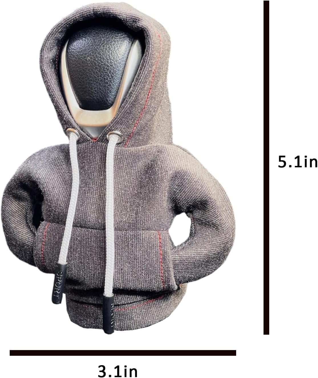 Car Shift Knob Hoodie, Funny Gear Shift Knob Shirt Sweater, Winter Warm Shift Knob Cover Sweater Shirt, Automotive Interior Novelty Accessories Decorations, Universal Fit Knob Cover Gift (Orange)