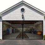 Double GaraScreen Door, 13*6.56FT Magentic GaraDoor Net For 2 Car GaraDoor Screen, Fiberglass GaraScreen Cover Kit, Magnets And Weighted