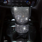 Bling Car Accessories For Women,Bling Steering Wheel Cover Bling Car Coasters Bling Set Seat Belt Shoulder Pads Ring Emblem Sticker Gear Shift Cover