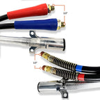 TORQUE 12ft 3 in 1 ABS & Power Air Line Hose Kit Airline Air Hose Wrap 7 Way Electrical Cable Air Lines with Handle Grip Airlines for Semi Truck Trailer Tractor (TR813212)