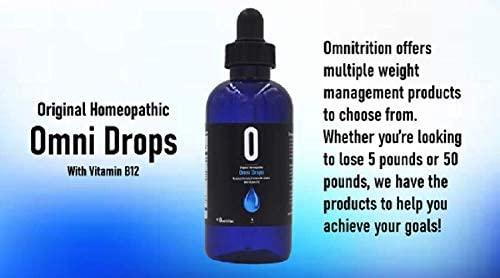 Omni Drop Program Bundle of 3 Products - the "Get Started Package" Includes Omni Drops Diet Drops with Vitamin B12 - 4 Ounce Bottle with Program Guide, Omni IV with Glucosamine, OmniTrim Nite Lite
