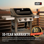 Spirit Ii E-310 3-Burner Natural Gas Grill In Black
