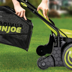 Sun Joe AJ798E 12-Amp 13-Inch Electric Dethatcher and Scarifier w/Removeable 8-Gallon Collection Bag, 4-Position Height Adjustment, Airboost Technology Increases Lawn Health