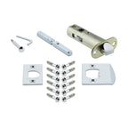 Deco Plate 2-3/8 in. Backset Bright Chrome Privacy Bed/Bath Deco Door Knob