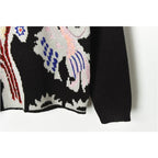 jacquard tree sweater
