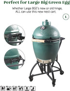 Ka Newly Grill Rolling Cart with Handler + Foot Putter for LarBig Green