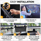 EcoNour Car Window Shades for Windows (2 Pack) | Shade Automotive Interior Sun Protection Large Offers Complete from UV Rays and Glare 18" x 20"