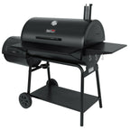36IN Outdoor BBQ Barrel Charcoal Grill with Offset Smoker CC2036F
