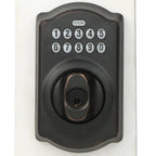 Camelot Aged Bronze Keypad Electronic Deadbolt (2-Pack)