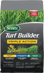 Scotts Turf Builder Triple Action1 - Combination Weed Control, Weed Preventer, and Fertilizer, 33.94 lbs., 12,000 sq. ft.