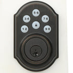 Z-Wave SmartCode 910 Venetian Bronze Single Cylinder Electronic Deadbolt Featuring SmartKey Security