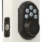 Z-Wave SmartCode 910 Venetian Bronze Single Cylinder Electronic Deadbolt Featuring SmartKey Security