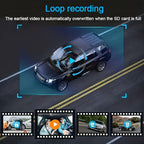 1080P 2 Cameras Dash Cam W/ IR Night Vision, Loop Recording &amp; 2" IPS Screen