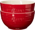 STAUB Ceramics Universal Bowl Set, 6.5-inch, Cherry