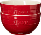 STAUB Ceramics Universal Bowl Set, 6.5-inch, Cherry